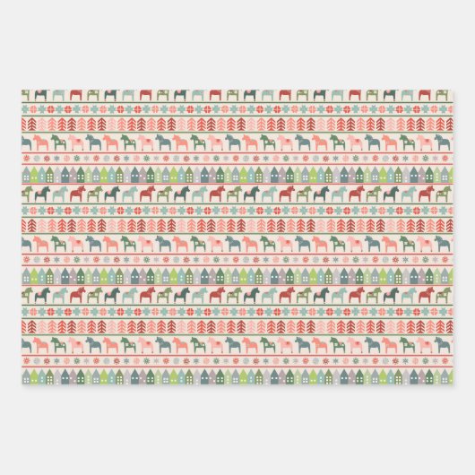 Weihnachtswrapping Paper Flat Sheet Set 3 Geschenkpapier Set (Vorderseite)