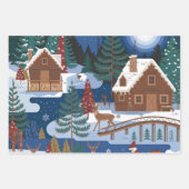 Weihnachtswrapping Paper Flat Sheet Set 3 Geschenkpapier Set (Vorderseite)