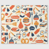 Weihnachtswrapping Paper: Food Pattern Geschenkwra Geschenkpapier (Flach)
