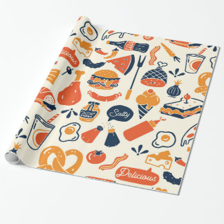 Weihnachtswrapping Paper: Food Pattern Geschenkwra Geschenkpapier