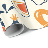 Weihnachtswrapping Paper: Food Pattern Geschenkwra Geschenkpapier (Rolleneckpunkt)