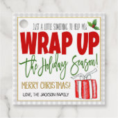 Weihnachtswrapping Paper Geschenkmarke Geschenkanhänger (Vorderseite)