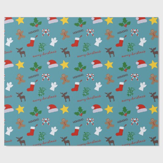 Weihnachtswrapping Paper Geschenkpapier (Flach)