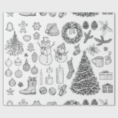 Weihnachtswrapping Paper Geschenkpapier (Flach)