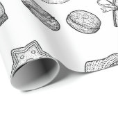 Weihnachtswrapping Paper Geschenkpapier (Rolleneckpunkt)