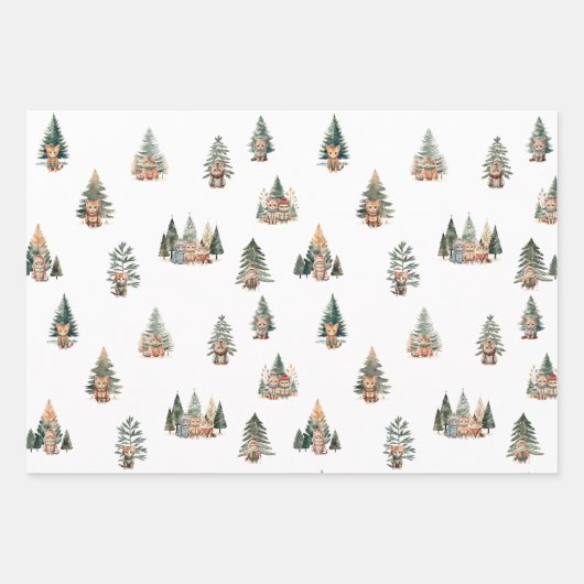 Weihnachtswrapping Paper Geschenkpapier Set (Vorderseite)