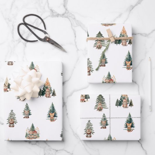 Weihnachtswrapping Paper Geschenkpapier Set (Vorderseite)