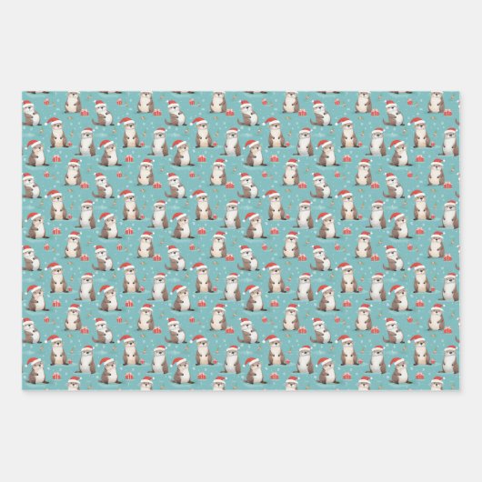 Weihnachtswrapping Paper Geschenkpapier Set (Vorderseite 2)