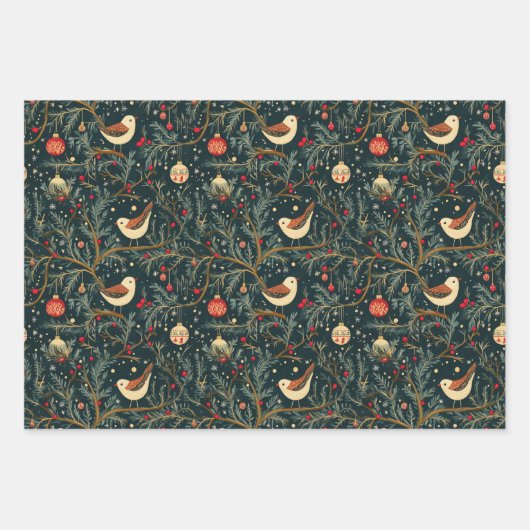 Weihnachtswrapping Paper Geschenkpapier Set (Vorderseite)