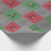 Weihnachtswrapping Paper (Grau) Geschenkpapier (Ecke)