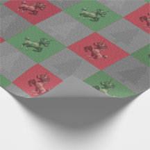 Weihnachtswrapping Paper (Grau)