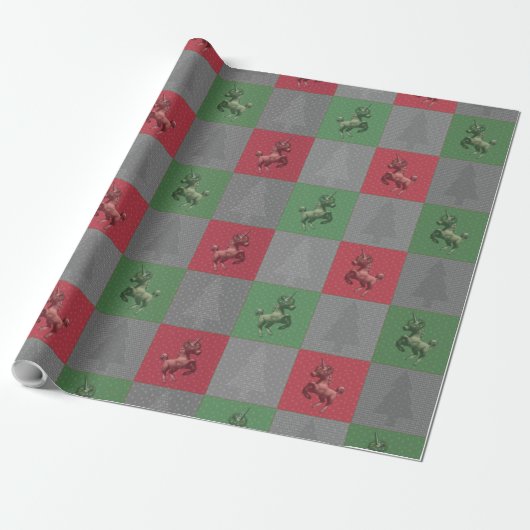 Weihnachtswrapping Paper (Grau) Geschenkpapier (Ungerollt)