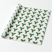 Weihnachtswrapping Paper-Holly Geschenkpapier (Ungerollt)