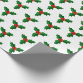Weihnachtswrapping Paper-Holly Geschenkpapier (Ecke)