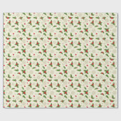 Weihnachtswrapping Paper-Holly Geschenkpapier (Flach)