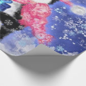 Weihnachtswrapping Paper Little Pinguin mit Gesche Geschenkpapier (Ecke)