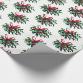 Weihnachtswrapping Paper-Mistletoe Geschenkpapier (Ecke)