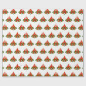 Weihnachtswrapping Paper-Mistletoe Geschenkpapier (Flach)