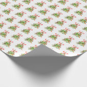 Weihnachtswrapping Paper Mistletoe Wrapping Paper Geschenkpapier (Ecke)