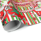 Weihnachtswrapping Paper Mrs. Claus Santa Geschenkpapier (Rolleneckpunkt)