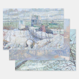 Weihnachtswrapping Paper NEW YORK & FRANCE Geschenkpapier Set