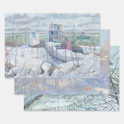 Weihnachtswrapping Paper NEW YORK & FRANCE Geschenkpapier Set (Set)