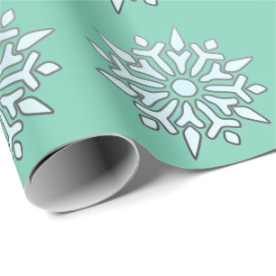 Weihnachtswrapping Paper Nordic Snowfloakes Geschenkpapier