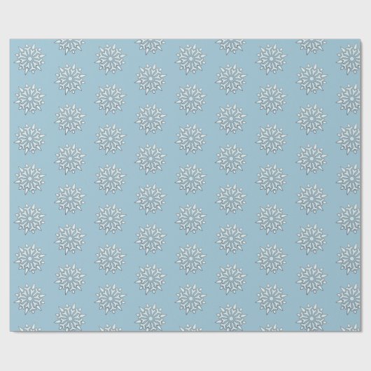 Weihnachtswrapping Paper Nordic Snowfloakes Geschenkpapier (Flach)