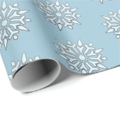 Weihnachtswrapping Paper Nordic Snowfloakes Geschenkpapier (Rolleneckpunkt)