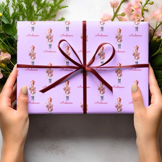 Weihnachtswrapping Paper Personalisiert Nutcracker Geschenkpapier