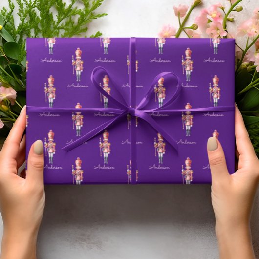 Weihnachtswrapping Paper Personalisiert Nutcracker Geschenkpapier
