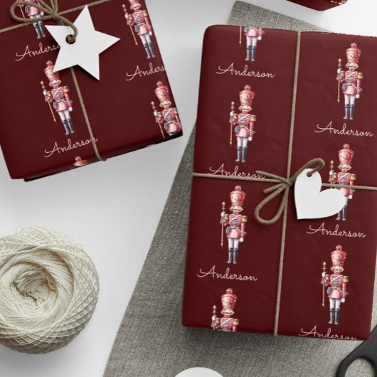 Weihnachtswrapping Paper Personalisiert Nutcracker Geschenkpapier