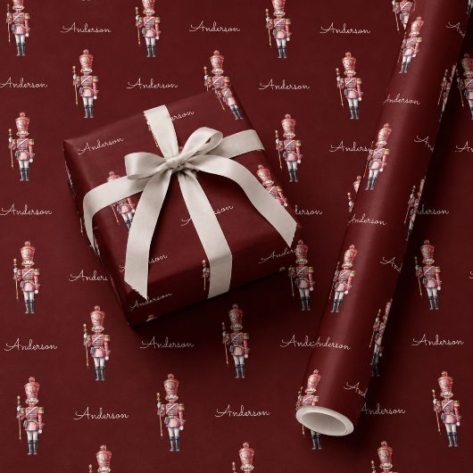 Weihnachtswrapping Paper Personalisiert Nutcracker Geschenkpapier