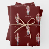 Weihnachtswrapping Paper Personalisiert Nutcracker Geschenkpapier Set (Beispiel)