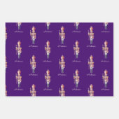 Weihnachtswrapping Paper Personalisiert Nutcracker Geschenkpapier Set (Vorderseite 3)