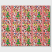 Weihnachtswrapping Paper Pinguin Snowman Geschenkpapier (Flach)