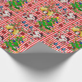 Weihnachtswrapping Paper Pinguin Snowman Geschenkpapier (Ecke)