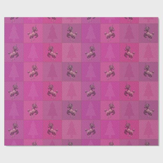 Weihnachtswrapping Paper (Pink) Geschenkpapier (Flach)