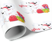 Weihnachtswrapping Paper Polar Bears Geschenkpapier (Rolleneckpunkt)