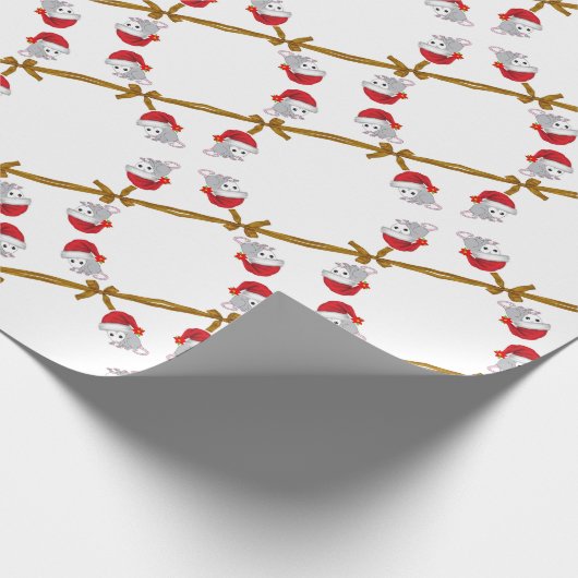 Weihnachtswrapping Paper Possum Geschenkpapier (Ecke)