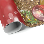 Weihnachtswrapping Paper Red Bow Geschenkpapier (Rolleneckpunkt)