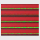 Weihnachtswrapping Paper Red & Green Geschenkpapier (Flach)