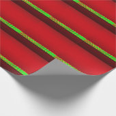 Weihnachtswrapping Paper Red & Green Geschenkpapier (Ecke)