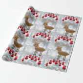 Weihnachtswrapping Paper Rentier Geschenkpapier (Ungerollt)