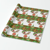 Weihnachtswrapping Paper Rentier Geschenkpapier (Ungerollt)