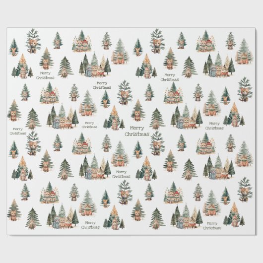 Weihnachtswrapping Paper Roll Geschenkpapier (Flach)