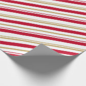 Weihnachtswrapping Paper - Rot, Weiß, Gold Geschenkpapier (Ecke)
