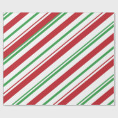 Weihnachtswrapping Paper - Rot, Weiß und Grün Geschenkpapier (Flach)