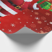Weihnachtswrapping Paper Santa Claus Geschenkpapier (Ecke)