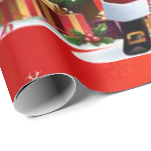 Weihnachtswrapping Paper Santa Claus Geschenkpapier (Rolleneckpunkt)